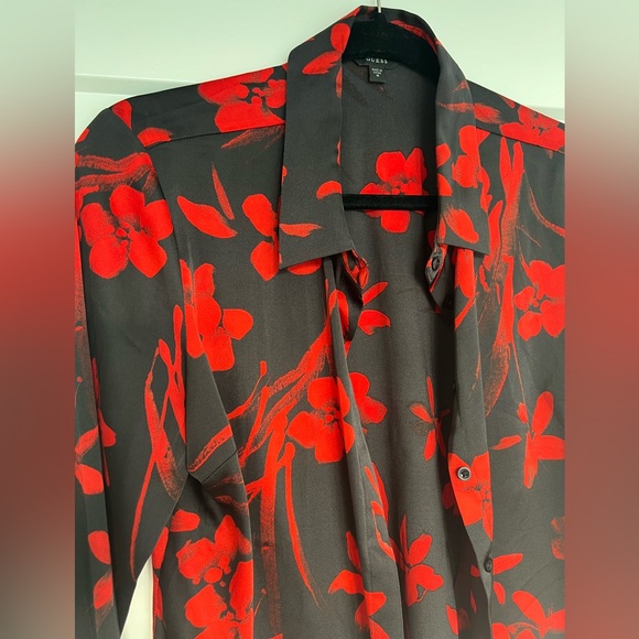 GUESS Floral Blouse M - Picture 4 of 6